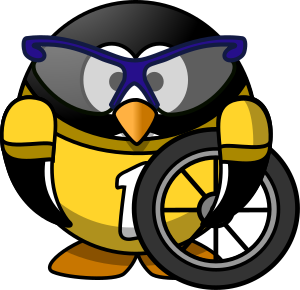 openclipart圖庫：Cyclist penguin