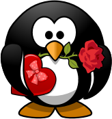 openclipart圖庫：Valentine Pinguin - Small File