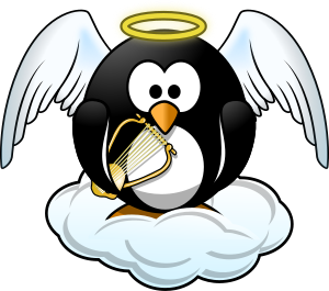openclipart圖庫：Penguin in Heaven