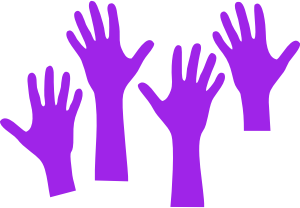 openclipart圖庫：Four Hands Reaching
