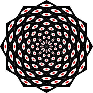 openclipart圖庫：108 Eyes Mandala