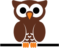 openclipart圖庫：owl on wire