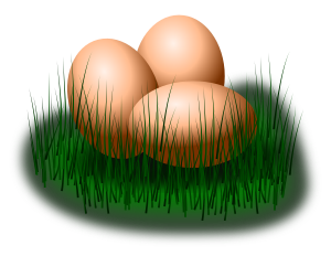 openclipart圖庫：egg in grass