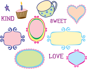 openclipart圖庫：Kitschy Doodle Frame Borders