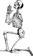 openclipart圖庫：skeleton praying
