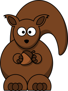 openclipart圖庫：Cartoon squirrel