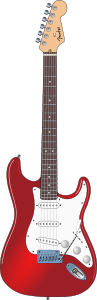 openclipart圖庫：classic rock guitar