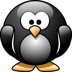 openclipart圖庫：Cartoon penguin 1