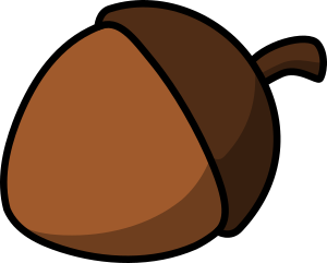 openclipart圖庫：Cartoon acorn