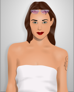 openclipart圖庫：Attractive Woman with Sunglasses