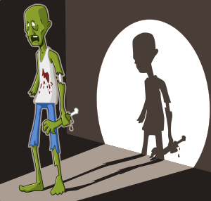 openclipart圖庫：zombie in spotlight