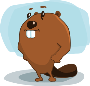 openclipart圖庫：cartoon beaver