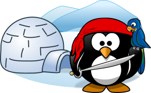 openclipart圖庫：Pirate in Antarctica