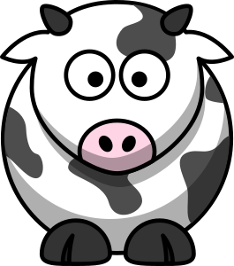 openclipart圖庫：Cartoon cow