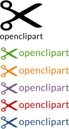 openclipart圖庫：Openclipart Scissors Logo Guide