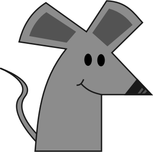 openclipart圖庫：Cute Smiling Cartoon Mouse