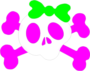 openclipart圖庫：Girl Skull