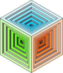 openclipart圖庫：engraved cube 2