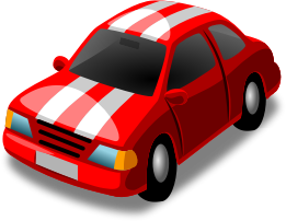 openclipart圖庫：little red racing car