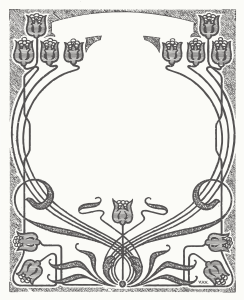 openclipart圖庫：Art Nouveau Flower Frame