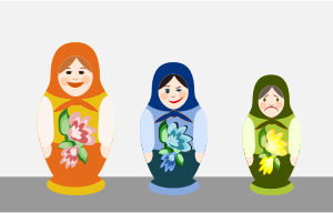 openclipart圖庫：Russian  dolls - matryoshkas