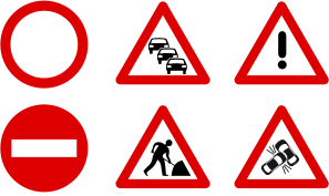 openclipart圖庫：Traffic sign icons