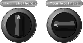 openclipart圖庫：Switch knobs