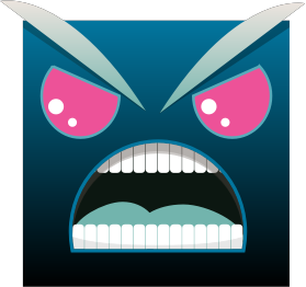 openclipart圖庫：Angry Square
