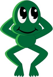 openclipart圖庫：Relaxed Smiling Froggy