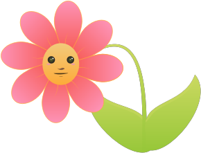 openclipart圖庫：Flower with face