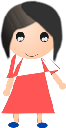 openclipart圖庫：Girl in red dress