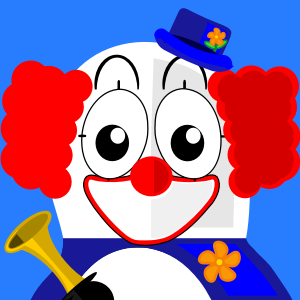 openclipart圖庫：Clown Penguin
