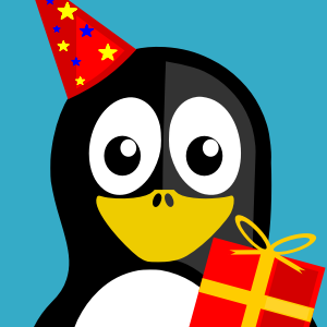 openclipart圖庫：Happy Birthday Penguin