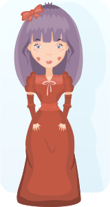 openclipart圖庫：Victorian girl
