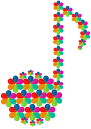 openclipart圖庫：aiflowers musical symbols eighth note 