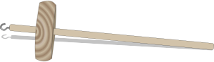 openclipart圖庫：Top Whorl Drop Spindle