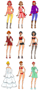 openclipart圖庫：women's clothing