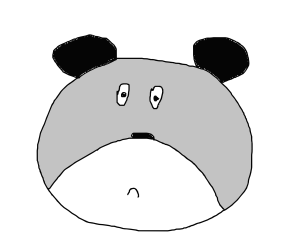 openclipart圖庫：Sad bear gray