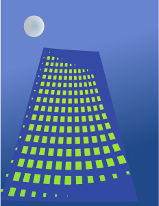 openclipart圖庫：Building in moonlight