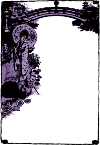 openclipart圖庫：Japan Frame - Purple