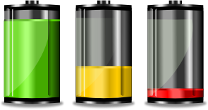 openclipart圖庫：Battery levels. Niveles de baterÃ­a