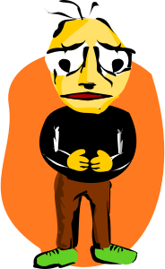 openclipart圖庫：Sad man with open stance