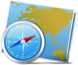 openclipart圖庫：Map And Compass