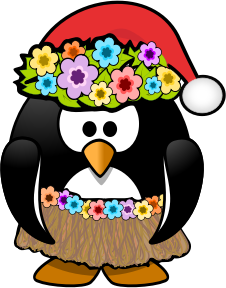 openclipart圖庫：Christmas in July Penguin