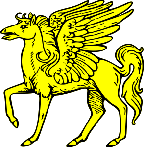 openclipart圖庫：pegasus passant