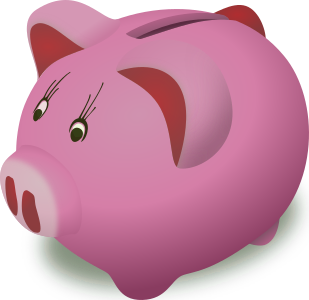 openclipart圖庫：Piggybank-pink
