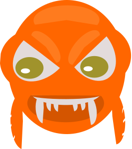 openclipart圖庫：angry fish