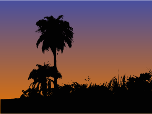 openclipart圖庫：Palm Tree Silhouette