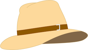 openclipart圖庫：Beige Fedora Hat