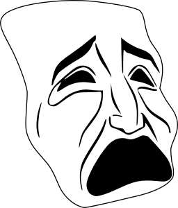 openclipart圖庫：Tragic mask